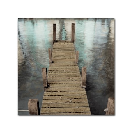 Alan Blaustein 'Annecy Pier' Canvas Art,14x14